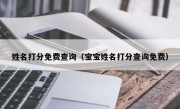 姓名打分免费查询（宝宝姓名打分查询免费）