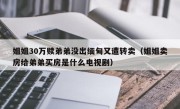 姐姐30万赎弟弟没出缅甸又遭转卖（姐姐卖房给弟弟买房是什么电视剧）