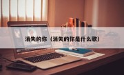 消失的你（消失的你是什么歌）