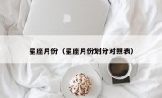 星座月份（星座月份划分对照表）