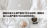 胰腺炎是什么病严重吗?可以治好吗（胰腺炎是什么病严重吗?可以治好吗狗狗）