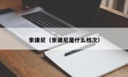 索康尼（索康尼是什么档次）