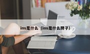 ins是什么（ins是什么牌子）