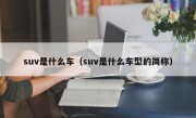 suv是什么车（suv是什么车型的简称）