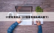 37度算发烧么（37度算发烧么成人腋下）