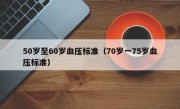 50岁至60岁血压标准（70岁一75岁血压标准）