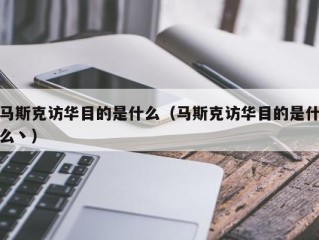 马斯克访华目的是什么（马斯克访华目的是什么丶）