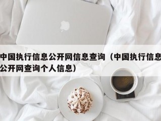 中国执行信息公开网信息查询（中国执行信息公开网查询个人信息）