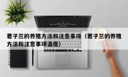 君子兰的养殖方法和注意事项（君子兰的养殖方法和注意事项温度）